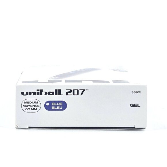 Uni-Ball 207 Retractable Gel Pens Medium Point 0.7mm Blue 12 Pack Super Ink - Picture 9 of 9